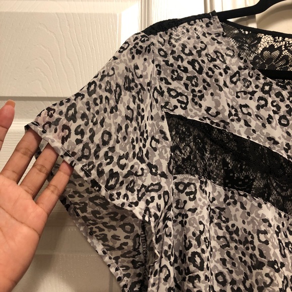 Maurices Sheer Leopard Print Blouse - Picture 4 of 7